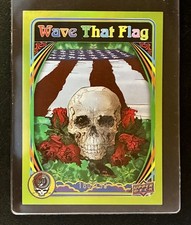 Grateful Dead ‘25 Upper Deck “Wave That Flag” Dancing Green Refractor 180/199 M+ picture