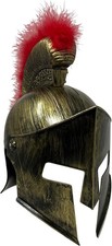 Roman Spartan Warrior Helmet Adult Greek Soldier Medieval Centurion Costume Hat picture