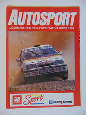 Original 1988 Autosport Lombard RAC Rally Spectator Guide picture