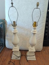 vintage style white glazed porcelain table lamps picture