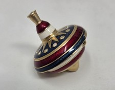 Estee Lauder Spinning Top Perfume Compact Crystals Enamel Red White & Blue Empty picture