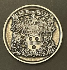 Vintage 1776-1976 Chatham NJ Bicentennial Coin Medallion Pewter picture