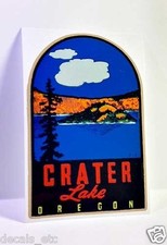 Crater Lake Oregon Vintage Style Decal / Vinyl Sticker, Luggage Label picture