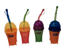 Denny's VTG D-Fusion With Attitude Y2K Drink Cup W Lids & Straws All 4  picture