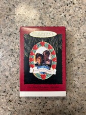1993 Hallmark Our First Christmas Together Photo Holder Ornament New in Box picture