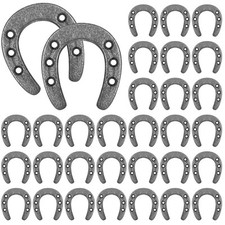Gisafai 30 Pack 1.77 x 2 Inch Cast Iron Horseshoe for Crafts or Decor Western... picture