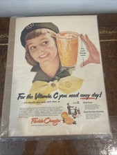 Vintage Girl Scout FLorida Oranges Ad Campaign Poster 10x14 inches  picture
