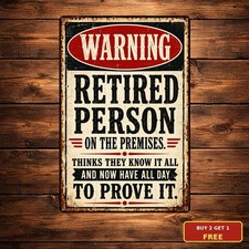 Retirement Rules Fun Inspirational Quotes Metal Sign Senior Citizens Home Decor picture