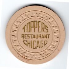 Toppers Restaurant $5 Illegal Gaming Chip, Chicago IL picture