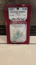 Vintage Easter Flocked Bunny Miniature in Original Package Fibre Craft 1980s picture
