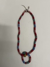 African Made Women’s Beads Necklace￼Made From Recycled Glass Krobo Ghana picture