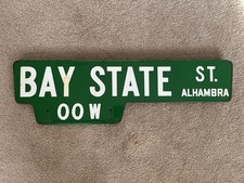 Retired Bay State Porcelain Street Sign  picture