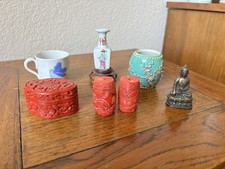 Lot of Antique Chinese Asian Miniature Items, Republic picture