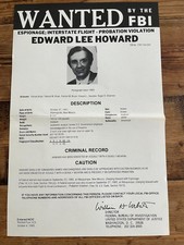 FBI WANTED POSTER - EDWARD LEE HOWARD picture