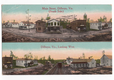 DILLWYN, VA MAIN STREET SOUTH AND WEST BUCKINGHAM COUNTY W.E. BURGESS POSTCARD picture