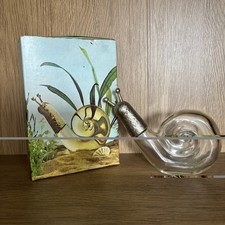 VTG Avon Snail Decanter Bath Oil Skin So Soft Glass Bottle 6 FL OZ Empty No Box picture