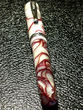 VERY RARE OVERSIZED CONKLIN SOLID SILVER TRIM 18K 750 NIB VINTAGE FOUNTAIN PEN picture