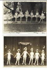 Dance School Recital 1954 Ballet Costume Girls 2 Black White 5 x 7 Photographs picture