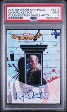 Michael Keaton 2017 Upper Deck Spider-Man Homecoming Queens to Screen Auto PSA 9 picture