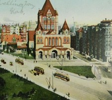 Copley Square Trinity Church Boston Massachusetts Divided Back Vintage Postcard picture