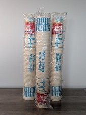 1987 McDonald's New Old Stock Sealed SUPER SIZE Wax Shake Drink Cups Sleeve 45 picture