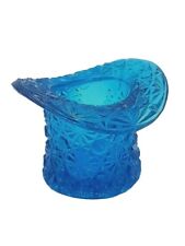 Fenton Colonial Turquoise Blue Daisy and Button Top Hat Toothpick/Votive Holder picture