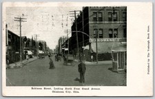 1907 Oklahoma City OK Robinson Street RPPC Hardware Store Vintage Postcard picture
