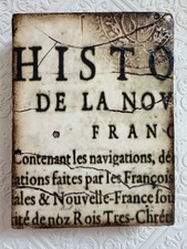 Sid Dickens T-117 History Canada  Antique book France Tile wall art picture