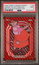Topps 2024 Topps Chrome Disney Sheriff of Nottingham #36 Red/Black PSA 9 /25 picture