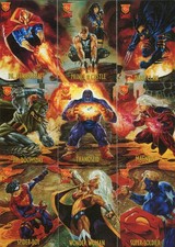 Amalgam DC vs Marvel Canvas Puzzle Chase Card Set (9) Fleer/Skybox 1995 picture
