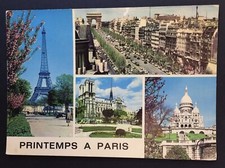 Postcard Printemps A Paris France Multi View Posted 1977 Spring Continental PC picture