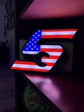 Snap-On American Flag LED Sign | Patriotic Garage Wall Light | 13” W x 11” T picture