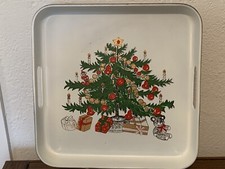Vintage 70s F.W. Woolworth & Co. Christmas Tray Retro Holiday Christmas Tree picture