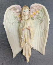 Hidden Praying Angel Christmas Ornament With Hinged Wings 6” Vintage picture