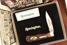 REMINGTON UMC USA DELRIN BULLET KNIFE JUMBO LOCKBACK TRAPPER 1984 POSTER (34058) picture
