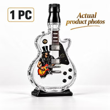Rock Legend Electric Guitar Shaped Glass Bottle, Tennessee Whiskey Decanter NIB picture