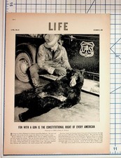 1937 LIFE Magazine Page Hunting in Michigan Bear Deer Forest Service Ephemera picture