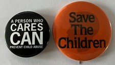 Save the Children buttons Prevent Child Abuse Atlanta cause protest lot picture