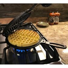 STOVETOP CAST IRON WAFFLE MAKER picture