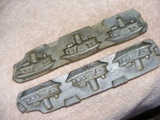 Antique Mills & Bros. Cast Iron Candy Mold Paddle Wheel Boat Mark 217 EXCELLENT picture