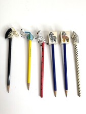 90s Vintage Zebra Pencil Toppers - Lot Of 6 picture