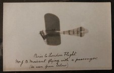 Mint England Real Picture Postcard RPPC JB Moisant Paris London Flight picture