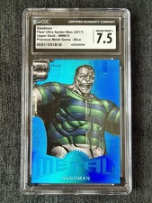 Sandman - 2017 Fleer Ultra Marvel Spider-Man #Mm15 Precious Metal Gems Blue /49 picture