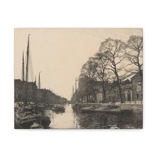 Willem Wenckebach, Amsterdam - De Prinsengracht te Amsterdam - Canvas Wall Art picture