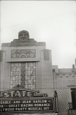 Manchester New Hampshire 1937 State Theatre marquee Greta Garbo Jean Harlow picture