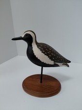 American Golden-Plover Original Wood Carving Bird Robin Kellner 92 VTG Shorebird picture