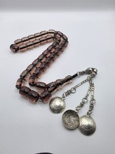 MISBAHA Mesk Samdalos 33BEADS, 12×11mm مسباح مسبحة مسكي سندلس شفاف picture