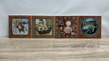 4 Suzanne Toftey Scandinavian Ceramic Tiles Trivets Norwegian Nisse Rosemaling picture