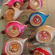 vtg set of 11 Glass iredecent  Multicolor poland (4alot of damage) 1950's picture