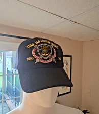 US Navy USS Bainbridge DDG-96 Ball Cap Ships Crew Style Vel Closure USA MADE picture